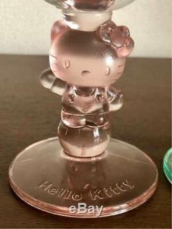 Hello Kitty & Kerokeroppi 1993 wine glass set glass made in Japan Sanrio F/S