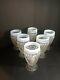 Hobnail Opalescent White Set of 6 Water/Wine Goblets Cups