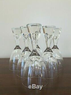 Holmegaard Denmark Princess White Wine Glass Bent Severin Set of 6