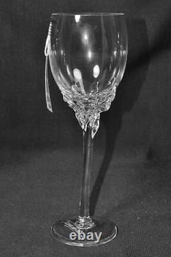 ION TAMAIAN Art Glass Wine Glasses Clear Set/4 Hand Blown Signed Romania New
