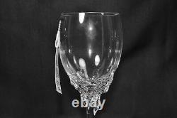 ION TAMAIAN Art Glass Wine Glasses Clear Set/4 Hand Blown Signed Romania New