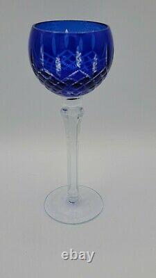 Imperial Estate Set Of 4 Cobalt Blue Crystal Wine Glasses