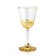 Intrada Italy Salute Oro White Wine Glasses Gold 3.2 x 7 Set of 6 Made In Italy