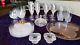 JG Durand Crystal set lot glasses, plates, wine glasses, serving platter