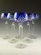 John WALSH WALSH Crystal Blue Coloured Hock Wine Glasses Set of 6