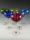 John WALSH WALSH Crystal Harlequin Coloured Wine Glasses Set of 6