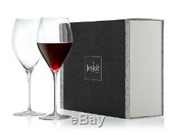 JoyJolt Layla Wine Glasses, 23.6 oz Set of 4 Lead-Free Crystal Tall Wine Glasses