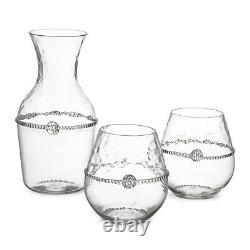 Juliska 262432 Graham Carafe and Red Wine Glass Drinkware Set 3-Piece Clear