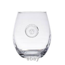 Juliska Berry & Thread Stemless White Wine Glass Set of 8