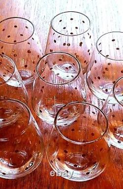 Kate Spade Gold Dot Stemless Wine Glasses Set of 8