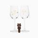 Korea Naver LINE Friends Brown Cony Wine Glass Set Mascot Gift