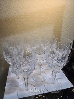 Lady Anne Signature Gorham Crystal Wine Glass Goblets 7 Set of 8