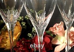 Lenox Crystal Firelight Clear Vintage Wine Goblets none panel cut Set of 4