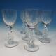 Libbey Glass Nash Silhouette Opalescent Monkey Stem 6 Sherry Wine Glasses