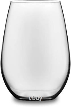 Libbey Signature Kentfield Stemless 12-Piece Wine Glass Party Set for Red and