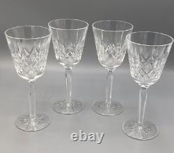 Lismore TALL by Waterford Crystal set of 4 Wine Glasses 7 3/8