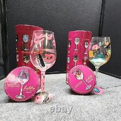 Lolita Love My Wine, Set of 8 Designer Wine Glasses NIB