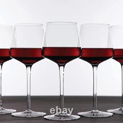 Luxbe Crystal Wine Glasses Set 6, Red White Wine Large Glasses 100% Lead-Fre