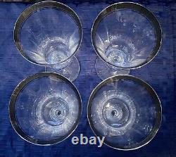 MIKASA Palatial Platinum Wine/Water Goblets, Set of 4. Stemmed Silver trim
