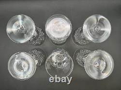 Magnificent Set of 6 WATERFORD CRYSTAL ALANA Claret Wine Glasses MINT