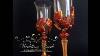 Maple Leaves Wedding Flutes Cake Serving Sets Wine And Whiskey Glasses