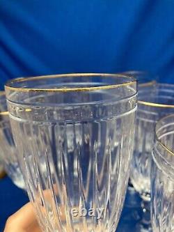 Marquis By Waterford Crystal Hanover Gold Set Of 8 Iced Tea Glasses 8 1/4'