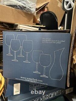 Marquis By Waterford Deep Red Wine Gift Set 6 Glasses + Carafe NIB