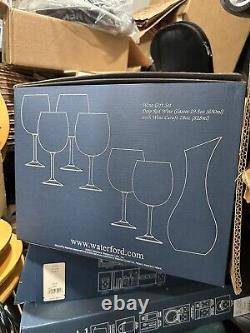 Marquis By Waterford Deep Red Wine Gift Set 6 Glasses + Carafe NIB