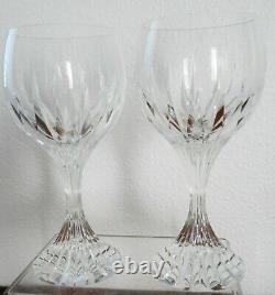 Massena by Baccarat France 7 Tall Wine Glasses Set of 2