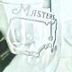 Masters Red Wine Glasses Set of 4 EUC No Flaws, Etched Golf Stemware Augusta
