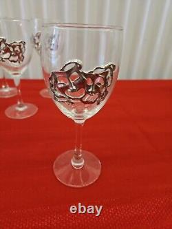 Maurice Milleur Ice Bucket Wine Old Fashion Glasses Pewter Signed Vtg Set Of 12