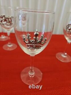 Maurice Milleur Ice Bucket Wine Old Fashion Glasses Pewter Signed Vtg Set Of 12