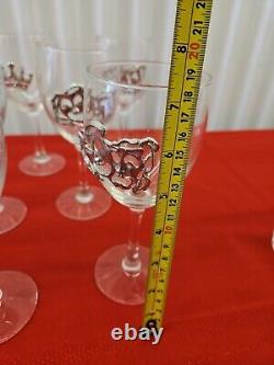 Maurice Milleur Ice Bucket Wine Old Fashion Glasses Pewter Signed Vtg Set Of 12