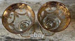 Medici Gold Arte Italica 2 Pc Wine Glass Set