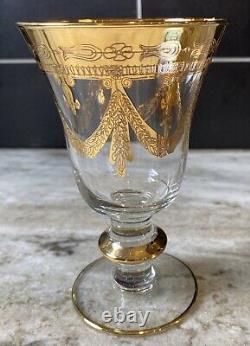 Medici Gold Arte Italica 2 Pc Wine Glass Set