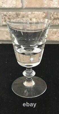 Mid Century Modern Val St Lambert Water Stemware Dessert Wine Glasses Set 6