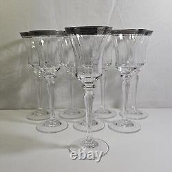 Mikasa Crystal Palatial Platinum Wine Glasses Set Of 8 New Without Tags