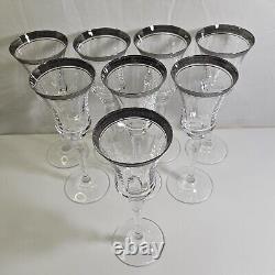 Mikasa Crystal Palatial Platinum Wine Glasses Set Of 8 New Without Tags