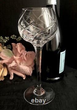 Mikasa English Garden Wine Hock Swirl Cuts Grey Flowers Set of 3