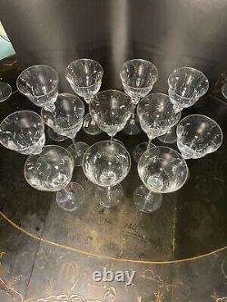 Mikasa Set Of 12 Wine Glasses Sophisticate Collection Crystal Gold Rim New