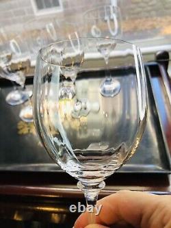 Mikasa Stephanie Wine Glass Ribbed Optic 7 1/8 Discontinued Crystal