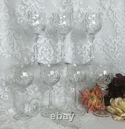Mikasa Versailles Wine Glasses with Cut leaves 7 1/8 tall Set of 8