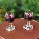Miniature Red Wine Glasses Set 2 GO 16563 Fairy Faerie Gnome Garden