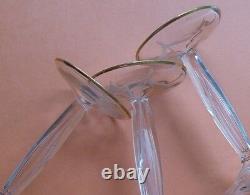 Moser antique crystal wine glasses intaglio tulip, set of 10 stemware