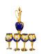 Murano Glass Decanter Set Decanter & 6 Wine Glasses