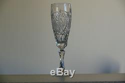 NEMAN, Tall, High Quality 24% Lead CRYSTAL wine glasses/ GOBLETS, Set of 6