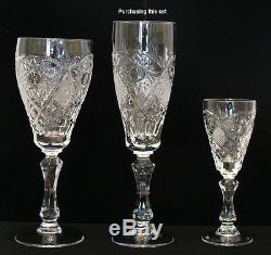NEMAN, Tall, High Quality 24% Lead CRYSTAL wine glasses/ GOBLETS, Set of 6
