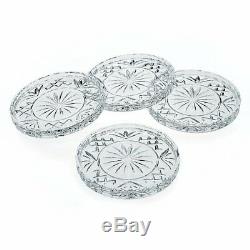 NEW Godinger Crystal Dublin Glass Coasters Set of 4 Coaster Drink Cup Wine