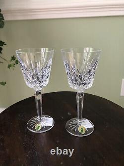 NEW WATERFORD Lismore Tall Claret Glass Set of 2