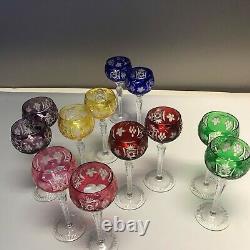 Nachtmamn TRAUBE Wine Goblets rare multicolor six colors set of 12 exc. Cond